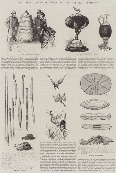 殖民展览中的南澳大利亚法院（版画） 作者 英语学校