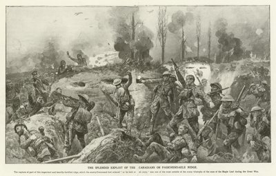 第一次世界大战中Passchendaele Ridge的加拿大人的辉煌开发 作者 English School