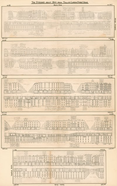 斯特兰德大约1844年从塔利斯伦敦街景 作者 英语学校