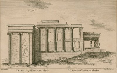 Erictheus寺庙在雅典 作者 英语学校
