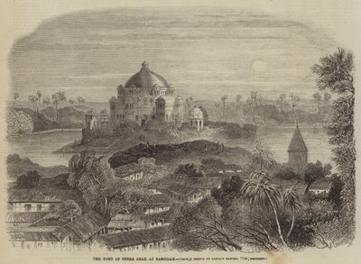 Sasseram 的 Shere Shah 墓（版画） 作者 英语学校