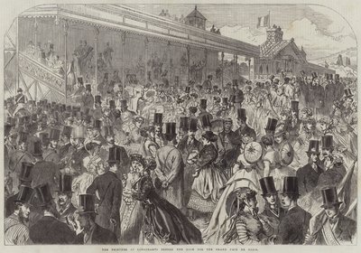 The Tribunes at Longchamps before the Race for the Grand Prix de Paris (engraving) 作者 英语学校