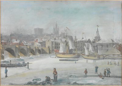 泰恩桥 - 大霜，1784年 作者 英语学校