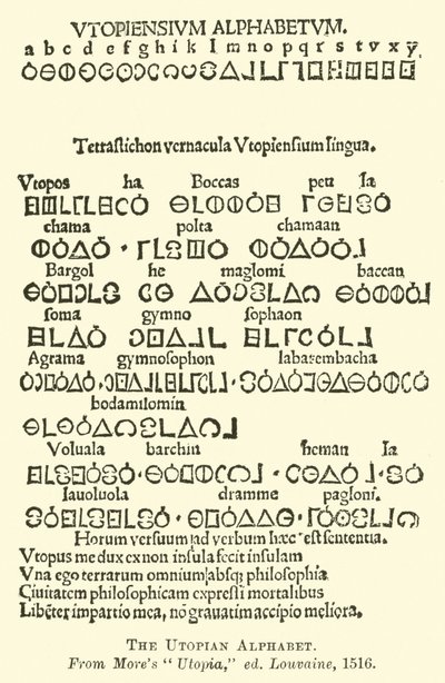 乌托邦字母 作者 英语学校