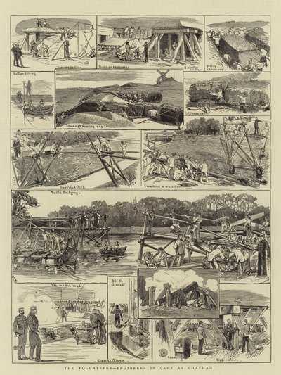 查塔姆营地的志愿者工程师（版画） 作者 英语学校