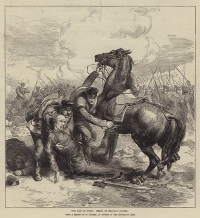 西班牙战争，孔查元帅之死（版画） 作者 英语学校
