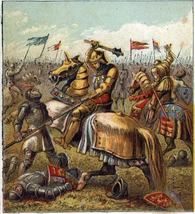双玫瑰战争（1455-1485）。约克王室和兰开斯特王室之间的战斗。英国国王爱德华三世（1327-1377）的继承人分成两个分支所产生的英国内战的图解。罗斯战争 作者 英语学校
