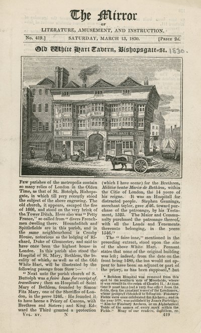 白鹿酒馆，Bishopsgate街 作者 英语学校