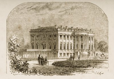 1868年，白宫出自1876年宗教信仰学会出版的“美国图片” 作者 英语学校