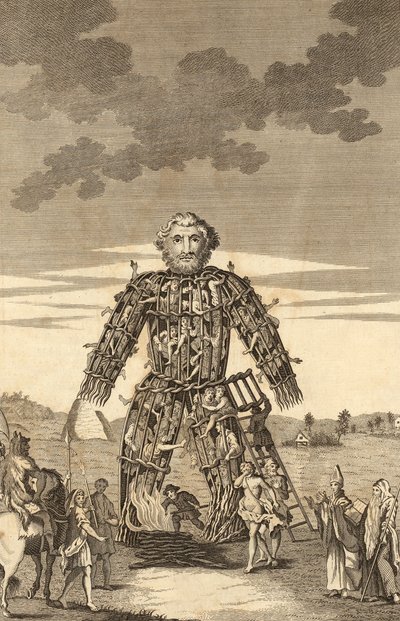 《德鲁伊的柳条人》，来自《完全的英国旅行者》，或者对英格兰和威尔士的最新调查和描述，酒吧。 1771年 作者 英语学校