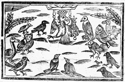 Woody Choristers或The Birds Harmony，来自&39;一本Roxburghe Ballads&39;的插图 作者 英语学校