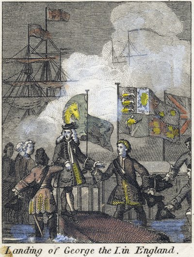 英王乔治一世抵达英格兰 作者 英语学校