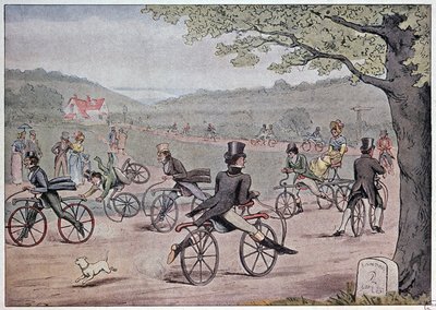 The bicycle in 1819 - from an English print of the time 作者 英语学校