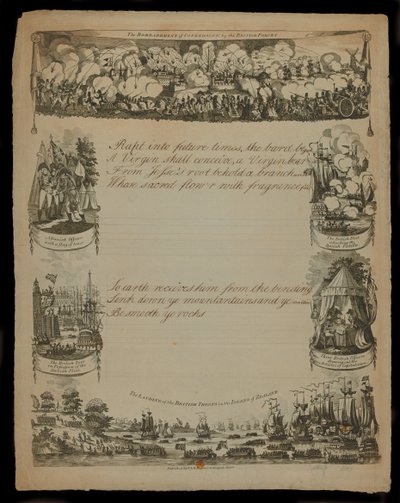 英国军队对哥本哈根的轰炸以及英国军队在西兰岛的降落，由T.和R. Hughes于1807年出版 作者 英语学校