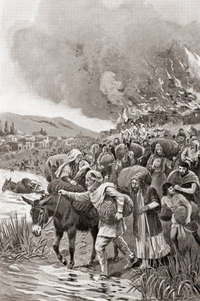 The burning of Sardis during the Ionian Revolt of 498 BC, from Hutchinson
