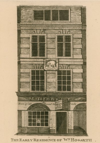William Hogarth的早期住所，Fenchurch街，伦敦 作者 英语学校