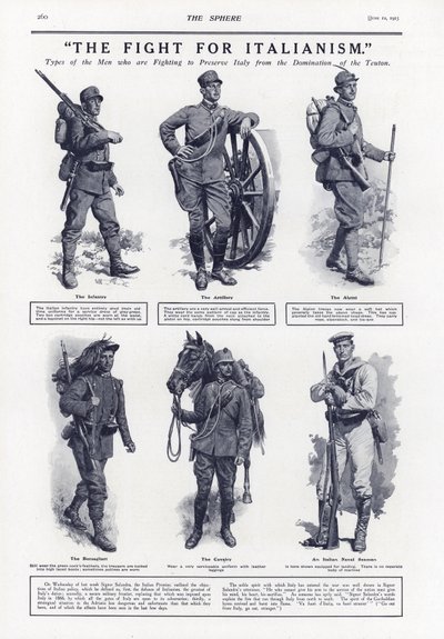 争取意大利主义，第一次世界大战，1915年 作者 英语学校