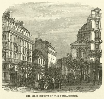 轰炸的第一个影响，1870年11月 作者 英语学校