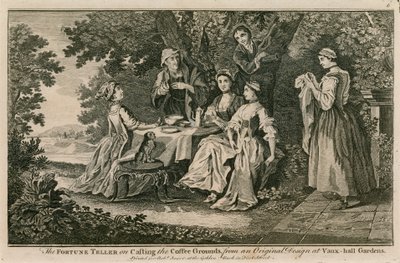 算命先生在伦敦Vauxhall Garndens的原画上铸造咖啡渣 作者 英语学校