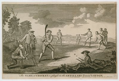 在Finsbury的炮兵场上的Cricket比赛 作者 英语学校