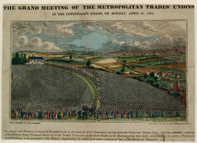 1834年4月21日在哥本哈根领域举行的大都会工会大会 作者 英语学校