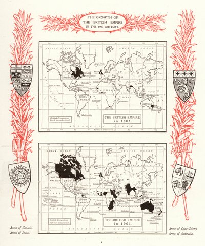 19世纪大英帝国的成长（石版画） 作者 英语学校