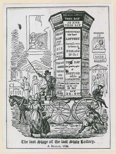 最后一个州彩票的最后阶段。民谣1826年 作者 英语学校