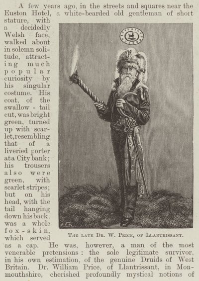 Llantrissant 已故的 W Price 博士（版画） 作者 英语学校