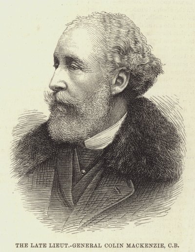 已故中将 Colin Mackenzie，CB（雕刻） 作者 英语学校