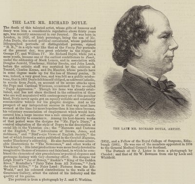 已故的 Richard Doyle 先生，艺术家（版画） 作者 英语学校