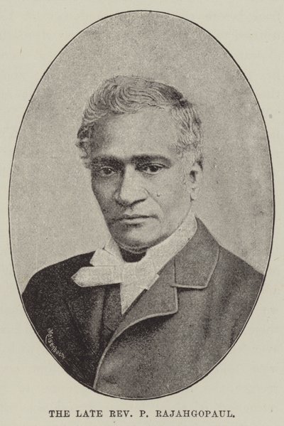 已故牧师P Rajahgopaul（雕刻）。 作者 英语学校