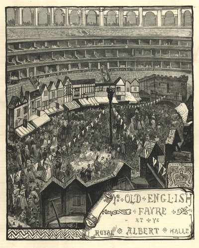 在皇家阿尔伯特音乐厅的古老的英国fayre 作者 英语学校