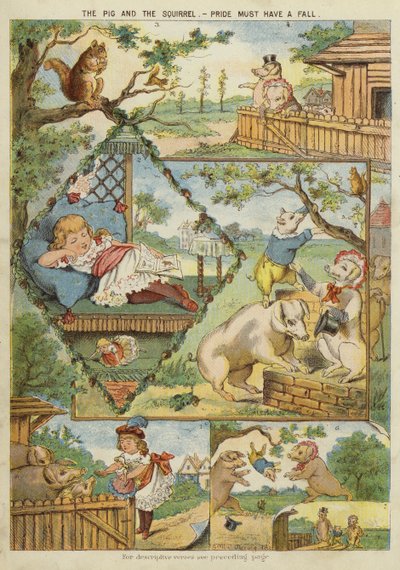 猪和松鼠--骄傲必须要有代价（chromolitho）。 作者 英语学校