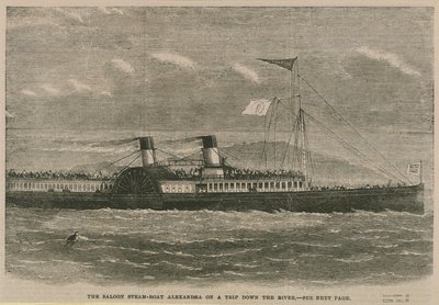 Saloon steamboat Alexandra在河上旅行 作者 英语学校