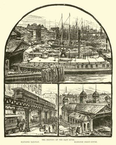 东河航运;高架铁路;汉密尔顿渡轮码头 作者 英语学校