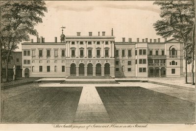 伦敦The Strand的Somerset House的南部前景 作者 英语学校
