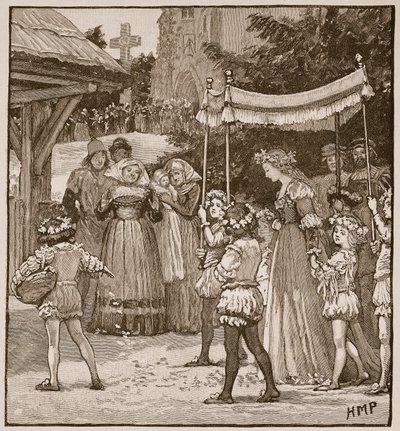 纽伯里杰克的婚礼：新娘游行，卡塞尔斯画报英国历史（插图） 作者 英语学校