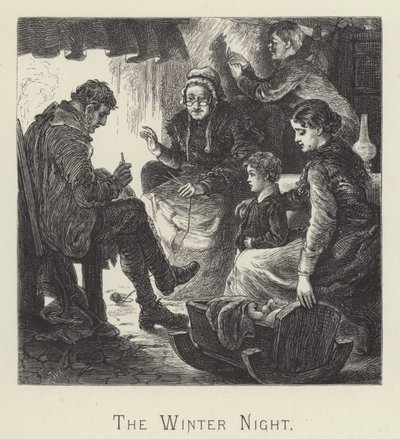 The winter night (engraving) 作者 英语学校
