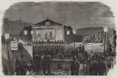 “Theatre des Zouaves”，在法国营地，塞瓦斯托波尔前（雕刻） 作者 英语学校