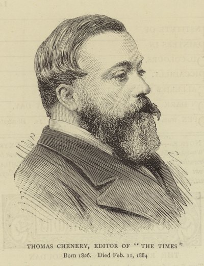 Thomas Chenery, Editor of "The Times" (engraving) 作者 英语学校