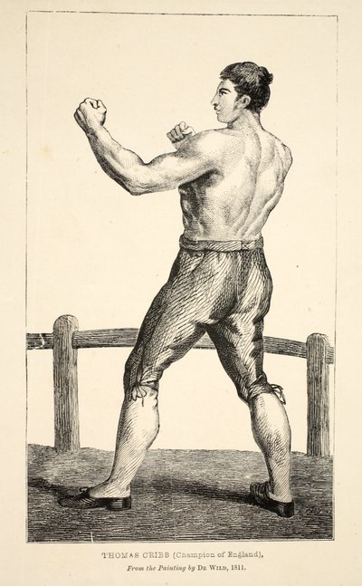 英格兰冠军托马斯·克里布（Thomas Cribb），来自德·怀尔德（De Wild）的画作 作者 英语学校