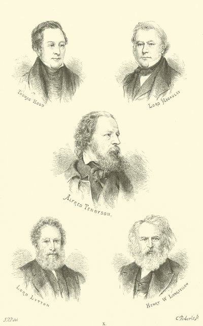 Thomas Hood，Lord Macaulay，Alfred Tennyson，Lord Lytton，Henry W Longfellow 作者 英语学校