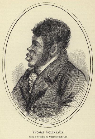 Thomas Molineaux，来自George Sharples的绘画 作者 英语学校