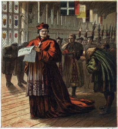托马斯-沃尔西（V.1475-1530），英国红衣主教和政治家。 作者 英语学校