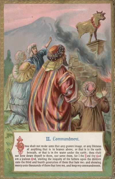 你不可为你造任何圣像 (chromolitho) 作者 英语学校