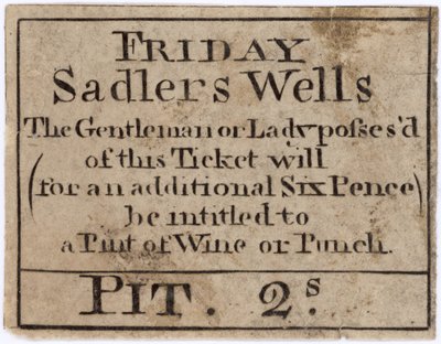 周五Sadlers Wells的门票 作者 英语学校