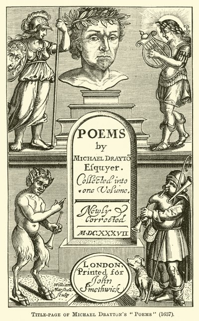 Michael Draytons诗歌的标题页，1637年 作者 英语学校