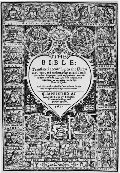 1614年日内瓦圣经英文译本的标题页 作者 英语学校