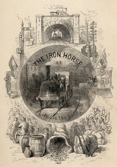 RM Ballantyne的铁马或生命在线的标题页，1884年出版 作者 英语学校
