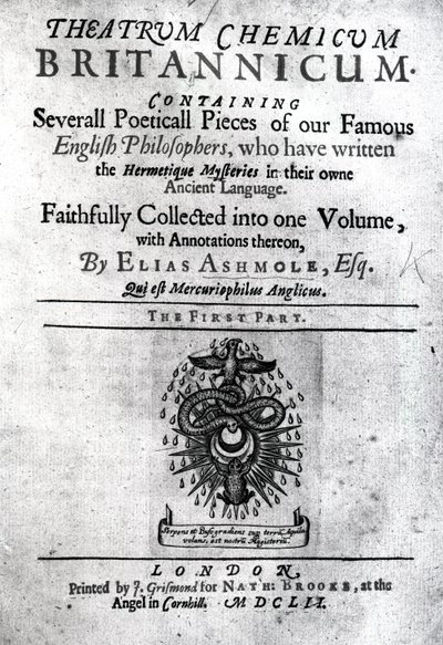 剧院化学指标对英国埃利亚斯阿什莫尔，1652（打印） 作者 英语学校